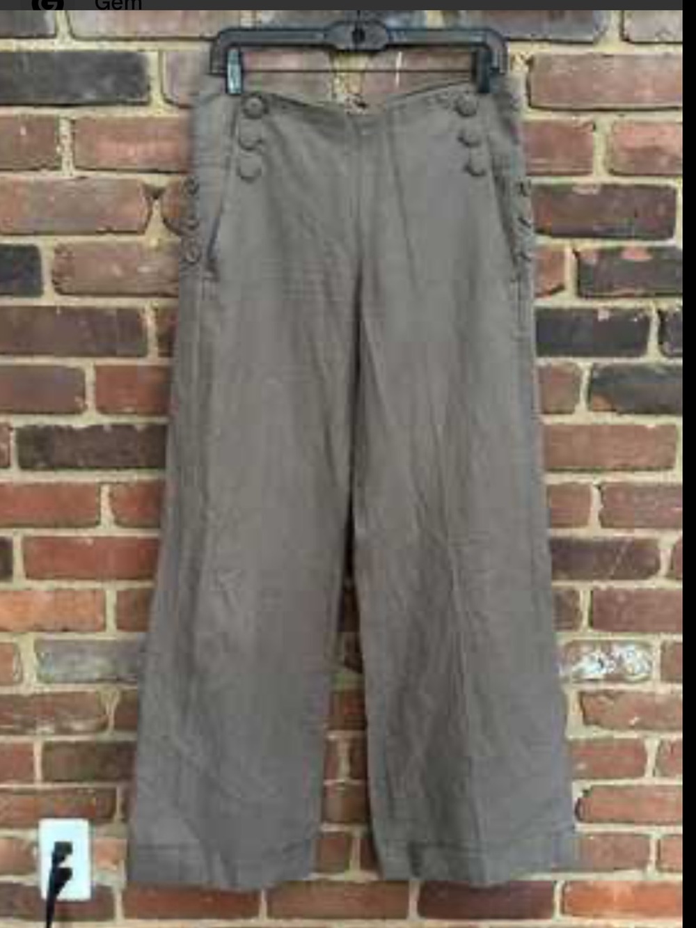 Women's Wide Leg Cargo Pants in Gray